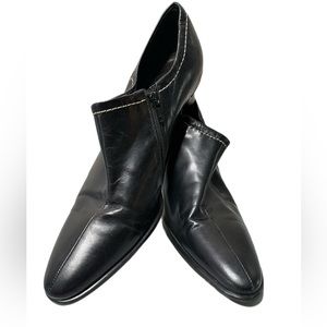 Franco Sarto black leather upper heels, women’s size 8.5 M, well made